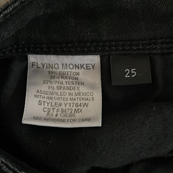 FLYING MONKEY Distressed Jean Pants Size 25 - Picture 5 of 5
